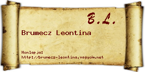 Brumecz Leontina névjegykártya